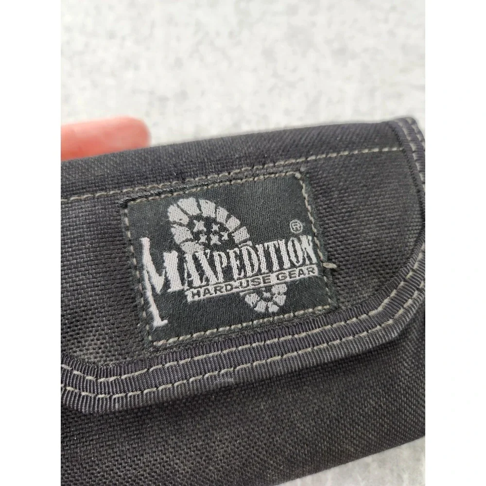 Maxpedition C.M.C. Wallet 0253B Black Hook Loop Tough Nylon Dollar Bills Holder